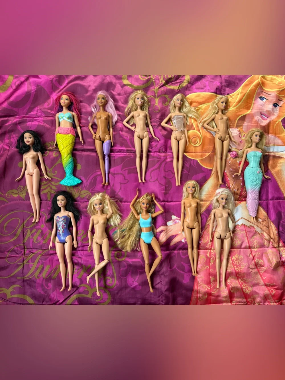 Mattel Barbie Lot of 12 DOLLS Doll Bundle made to move articulated yoga classic